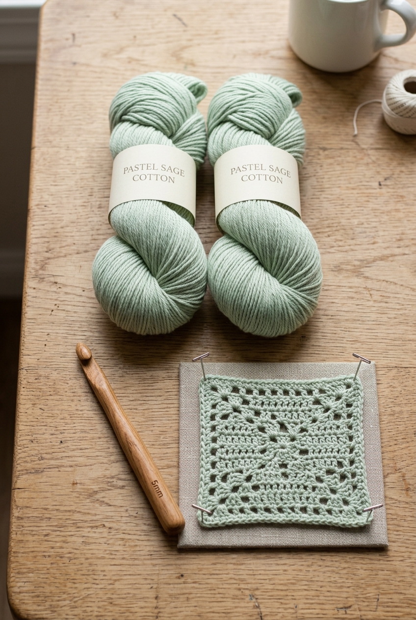1. Yarn Selection & Gauge Swatching - eyelet baby dress crochet pattern