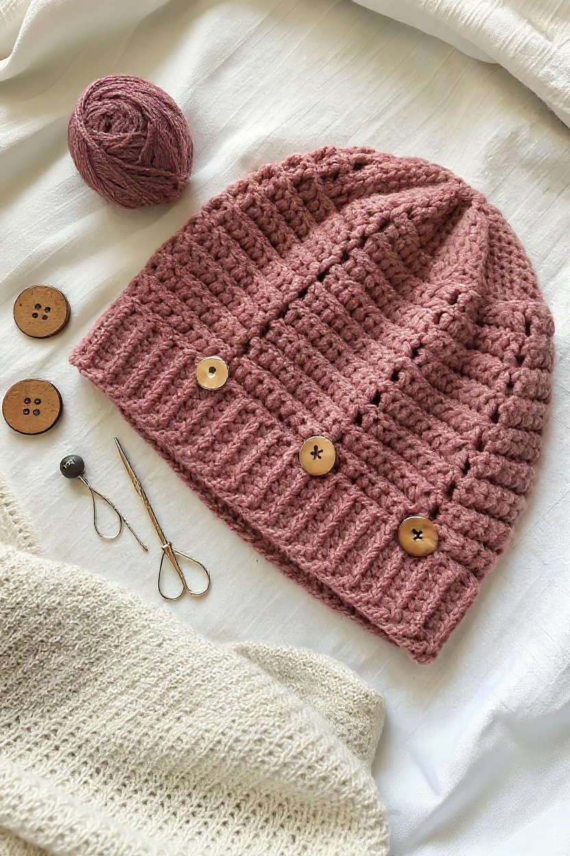 10. Weaving Ends and Final Blocking - how to make a slouchy crochet hat
