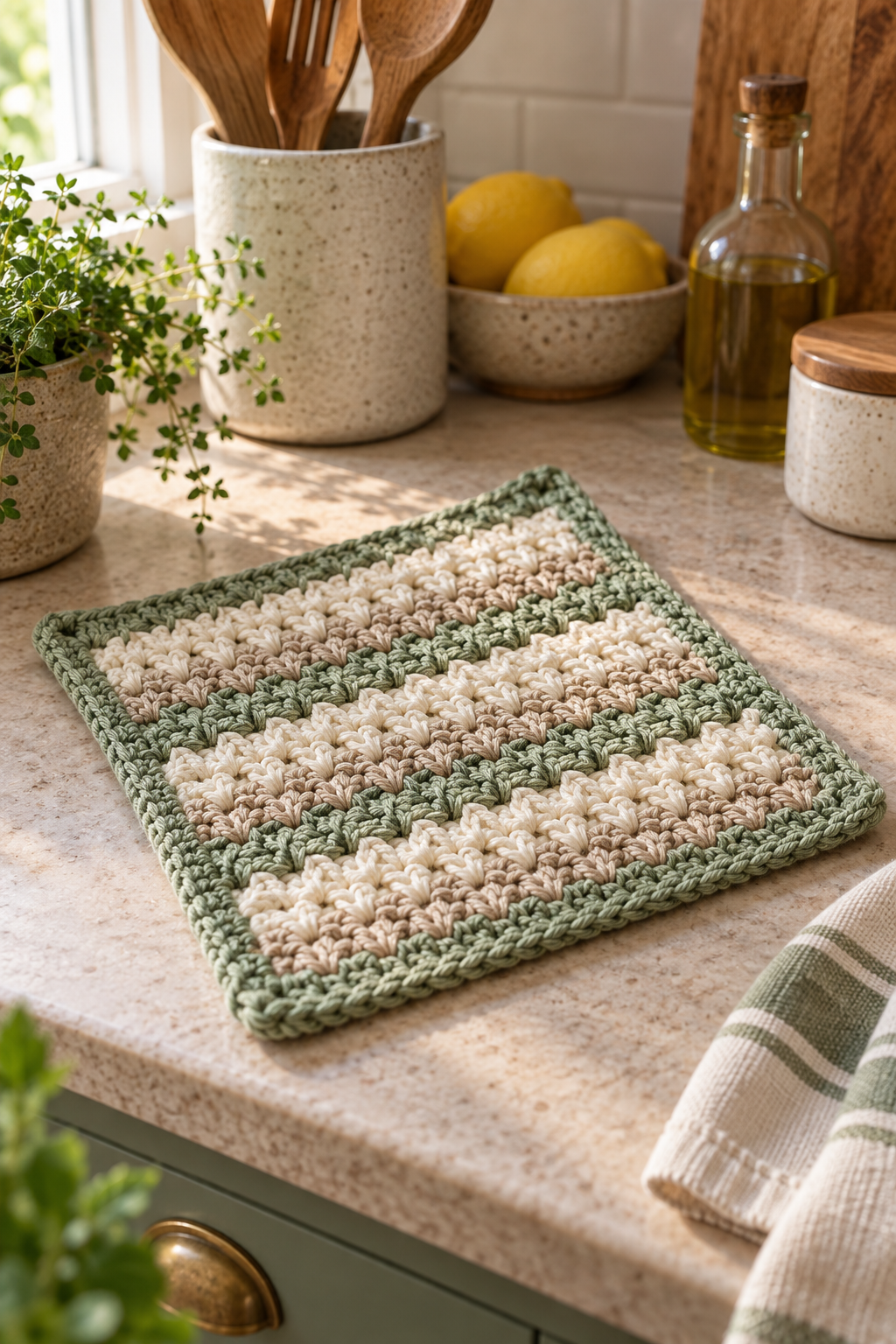 crochet dishcloth patterns: plan the hook and yarn pairing