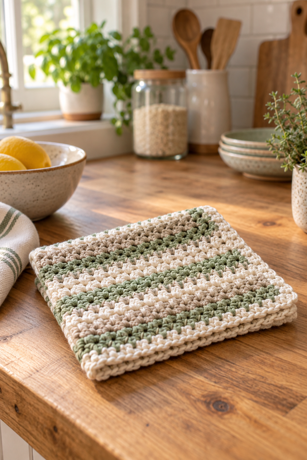 crochet dishcloth patterns: let the stitch texture lead