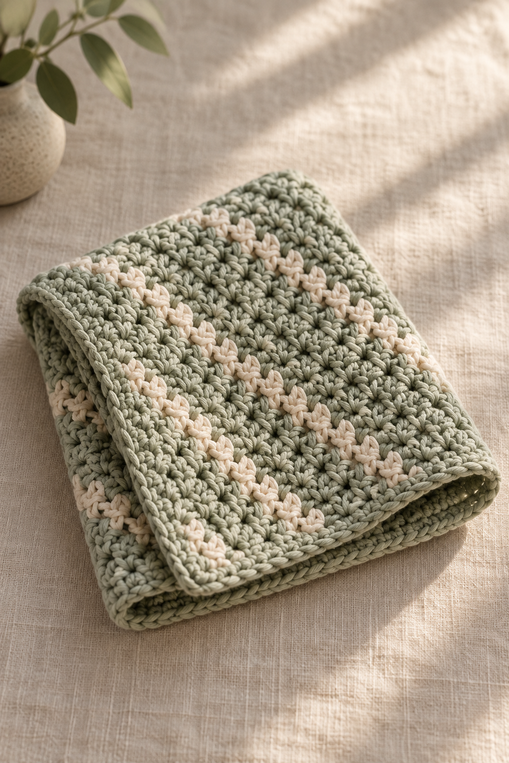 crochet dishcloth patterns: build rows with calm repetition