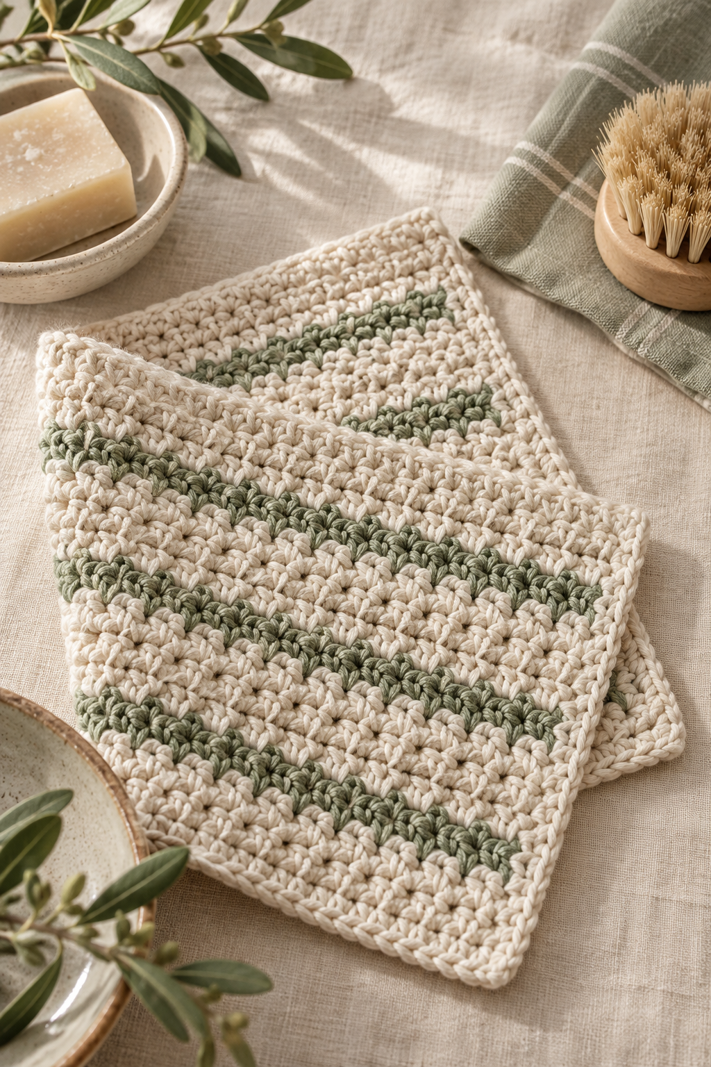 crochet dishcloth patterns: shape a clean outer edge