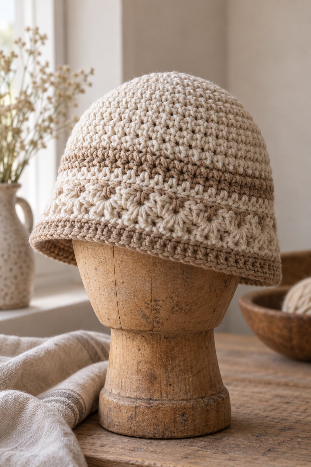 crochet adult hat pattern crown shaping