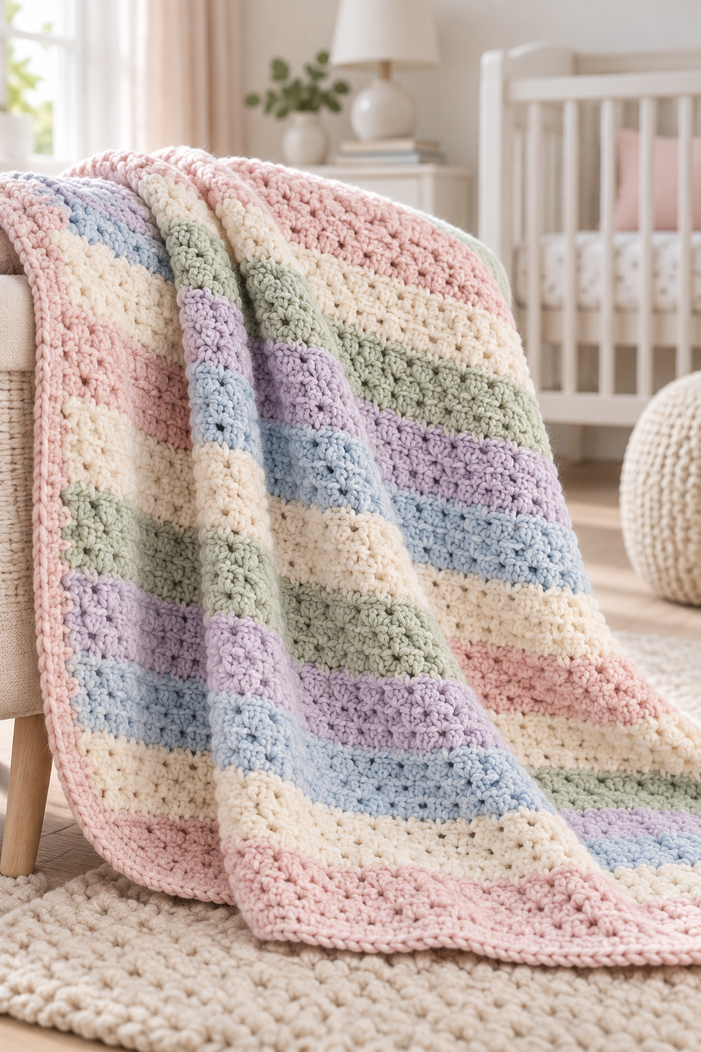 crochet baby blanket stitch texture