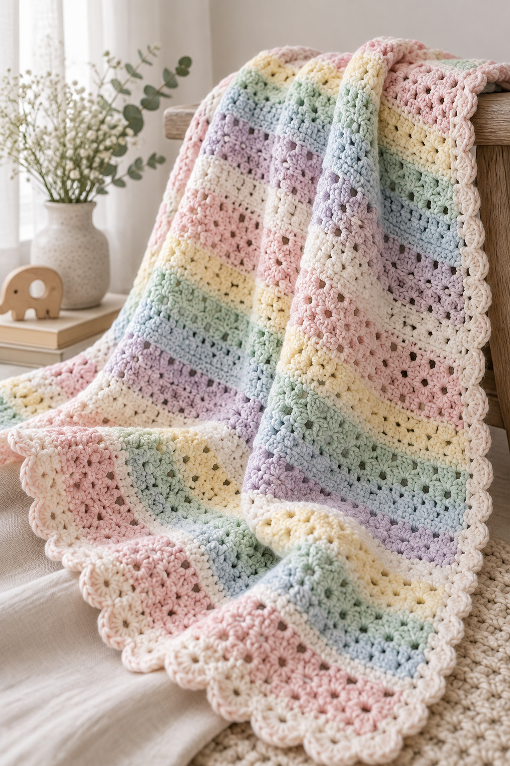crochet blanket yarn color planning