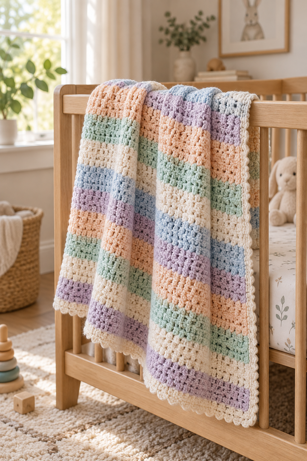 crochet baby blanket nursery use