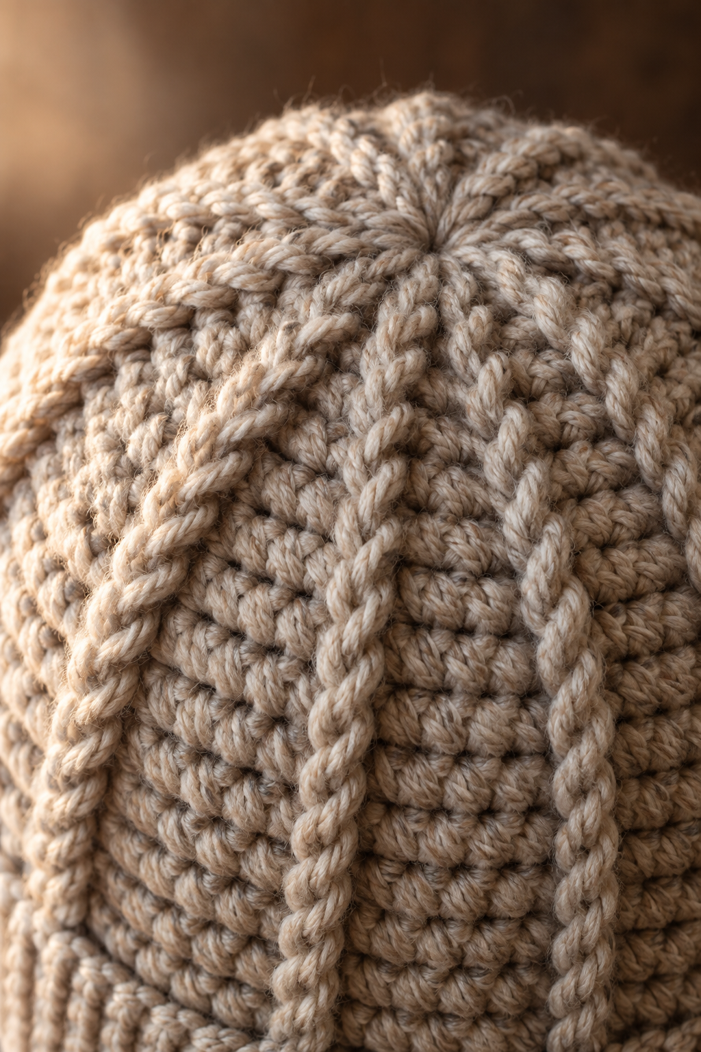 crochet beanie free pattern third-loop crown texture