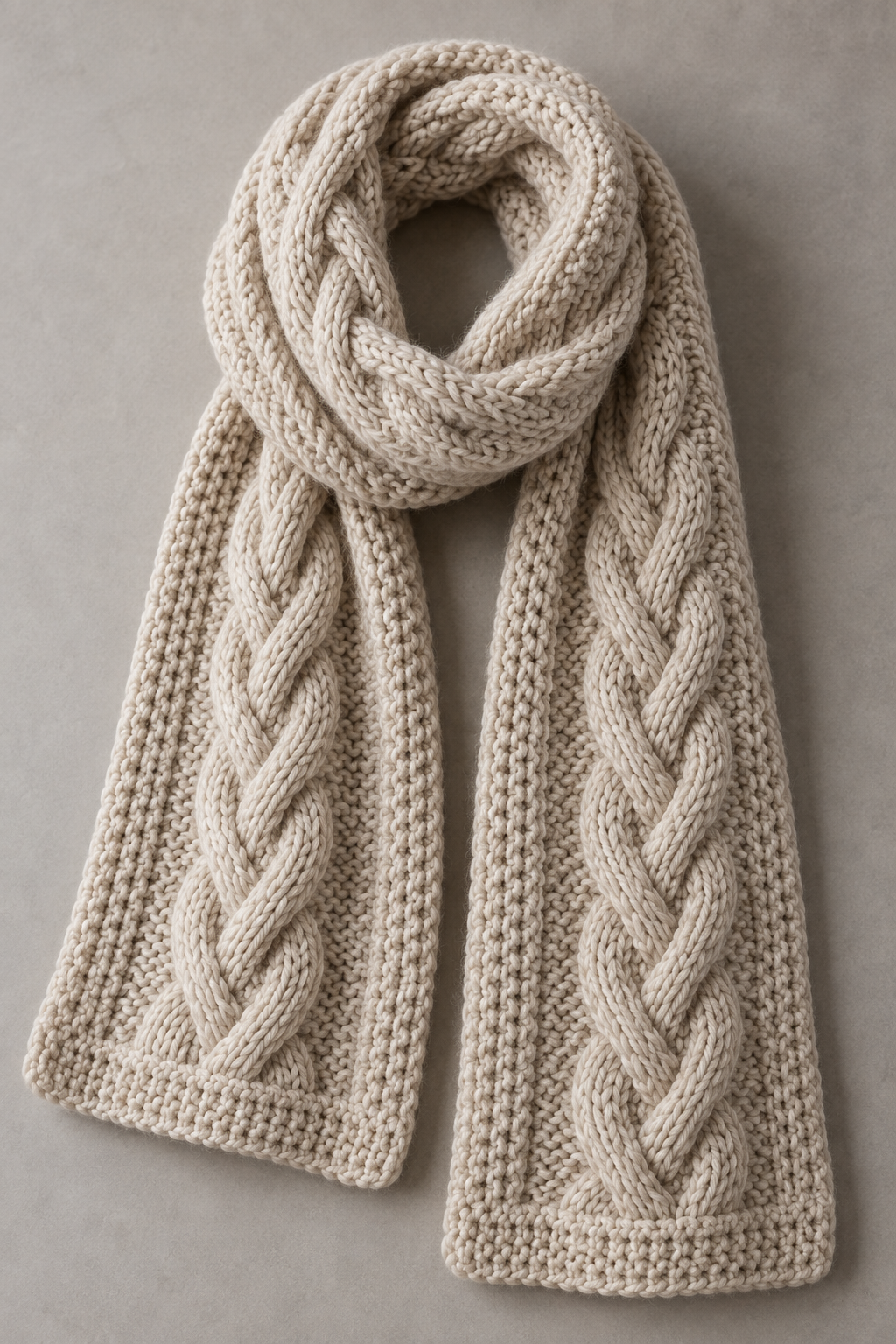Crochet cable scarf pattern head finishing