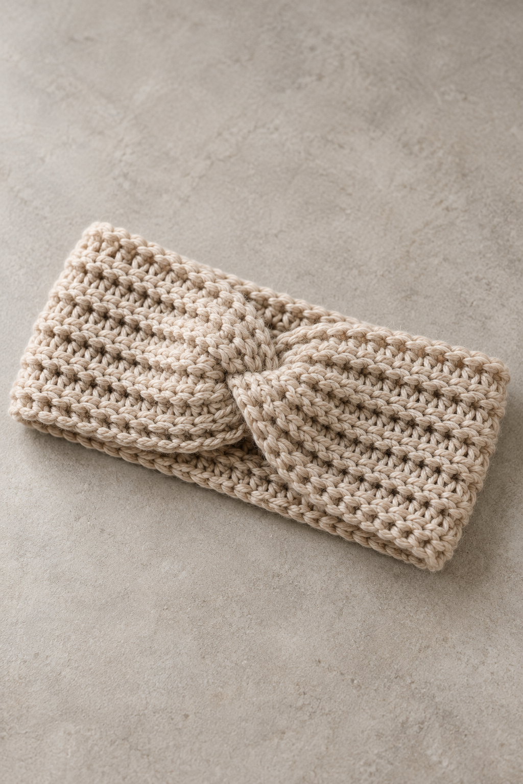 Crochet ear warmer in an alternate warm color