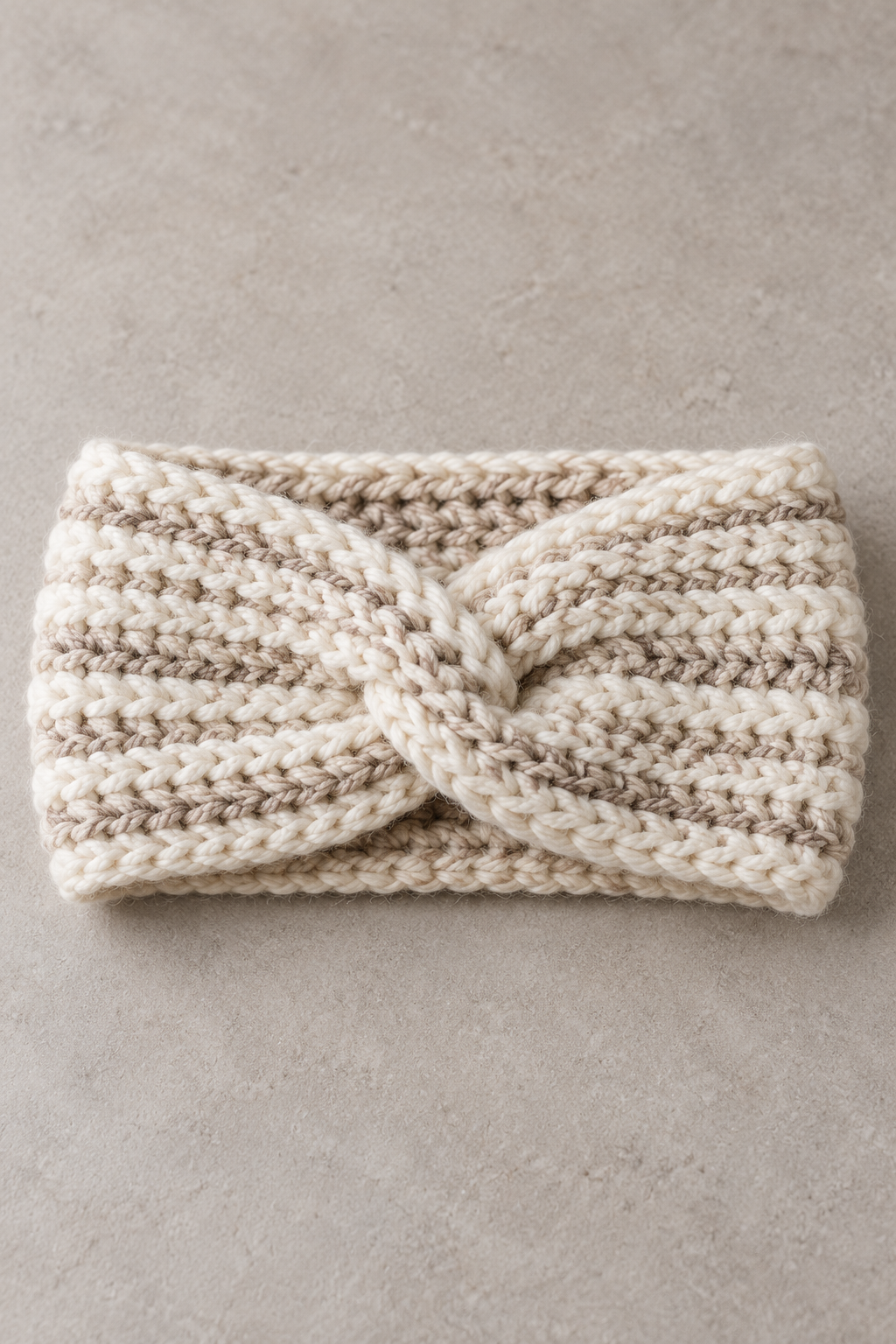 Clean invisible join on a crochet ear warmer