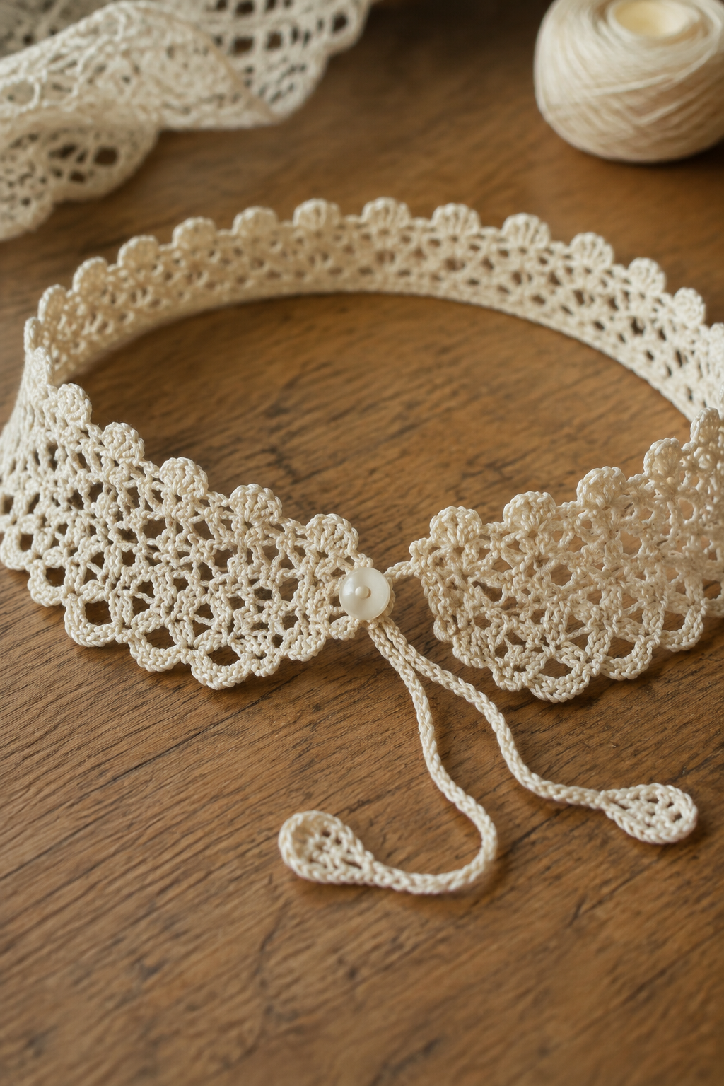 crochet lace choker necklace — select a comfortable closure