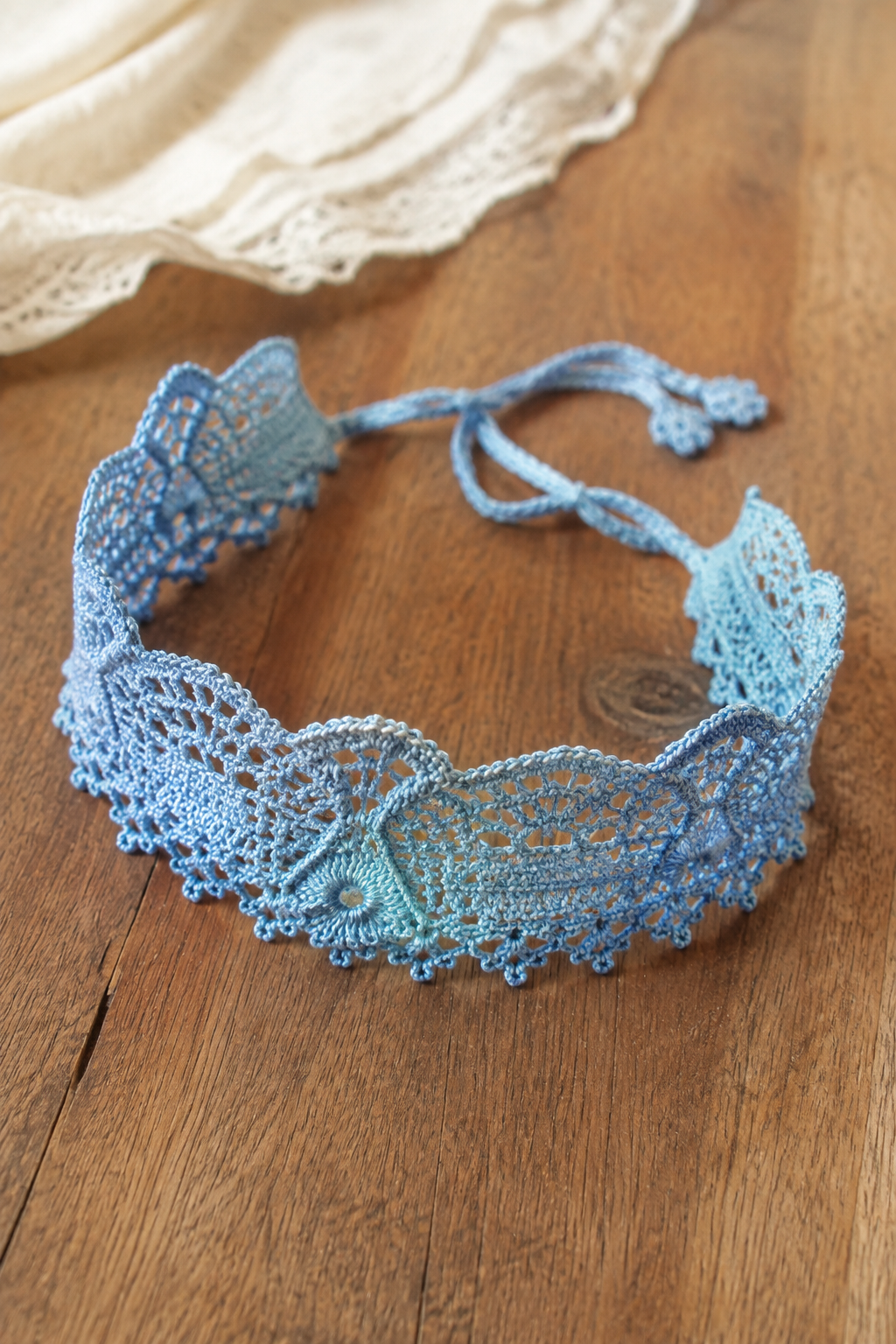 crochet lace choker necklace — customize carefully and hand wash