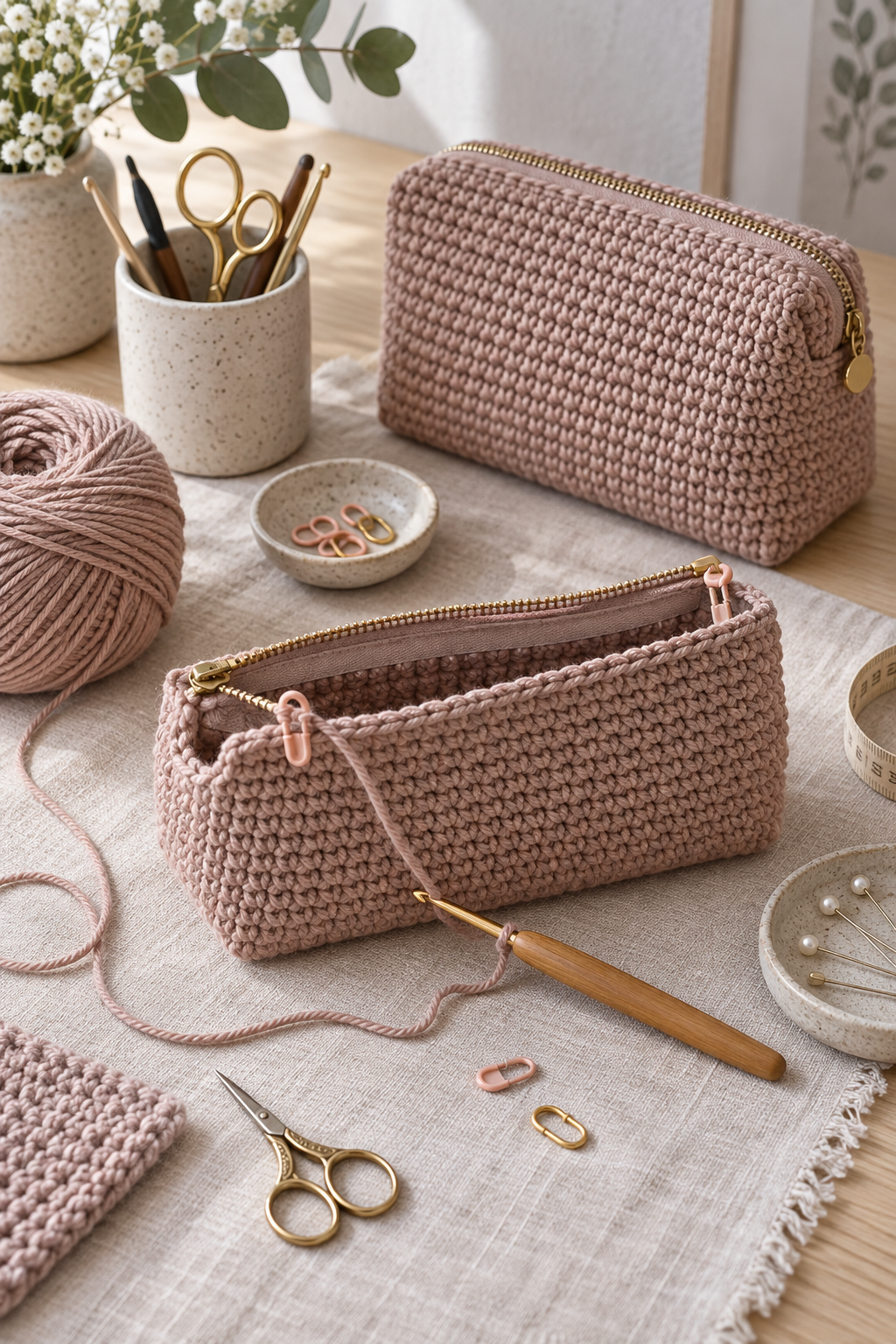 Chain extensions added to crochet fabric