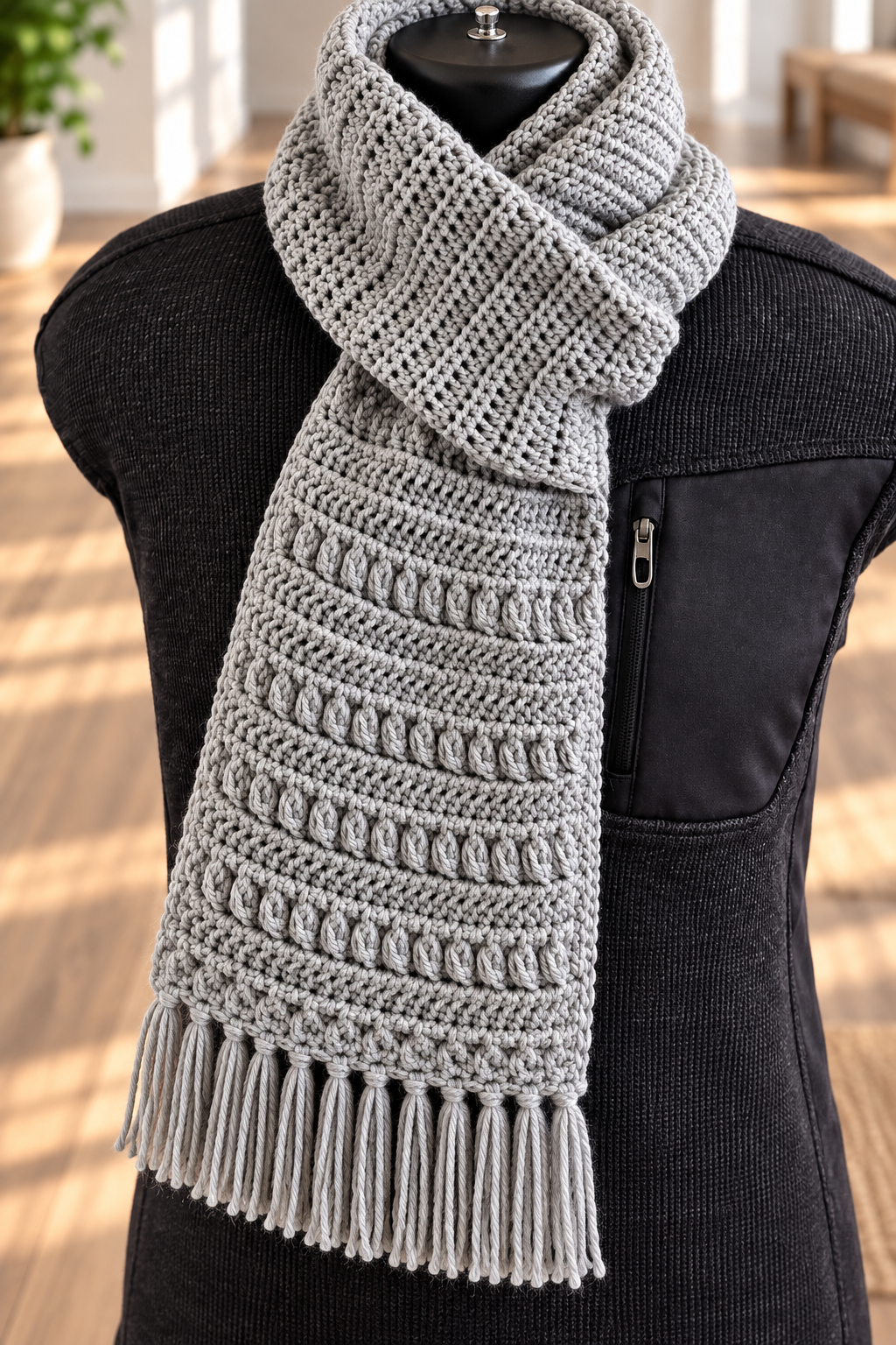 crochet men's scarf pattern: choose a practical scarf shape