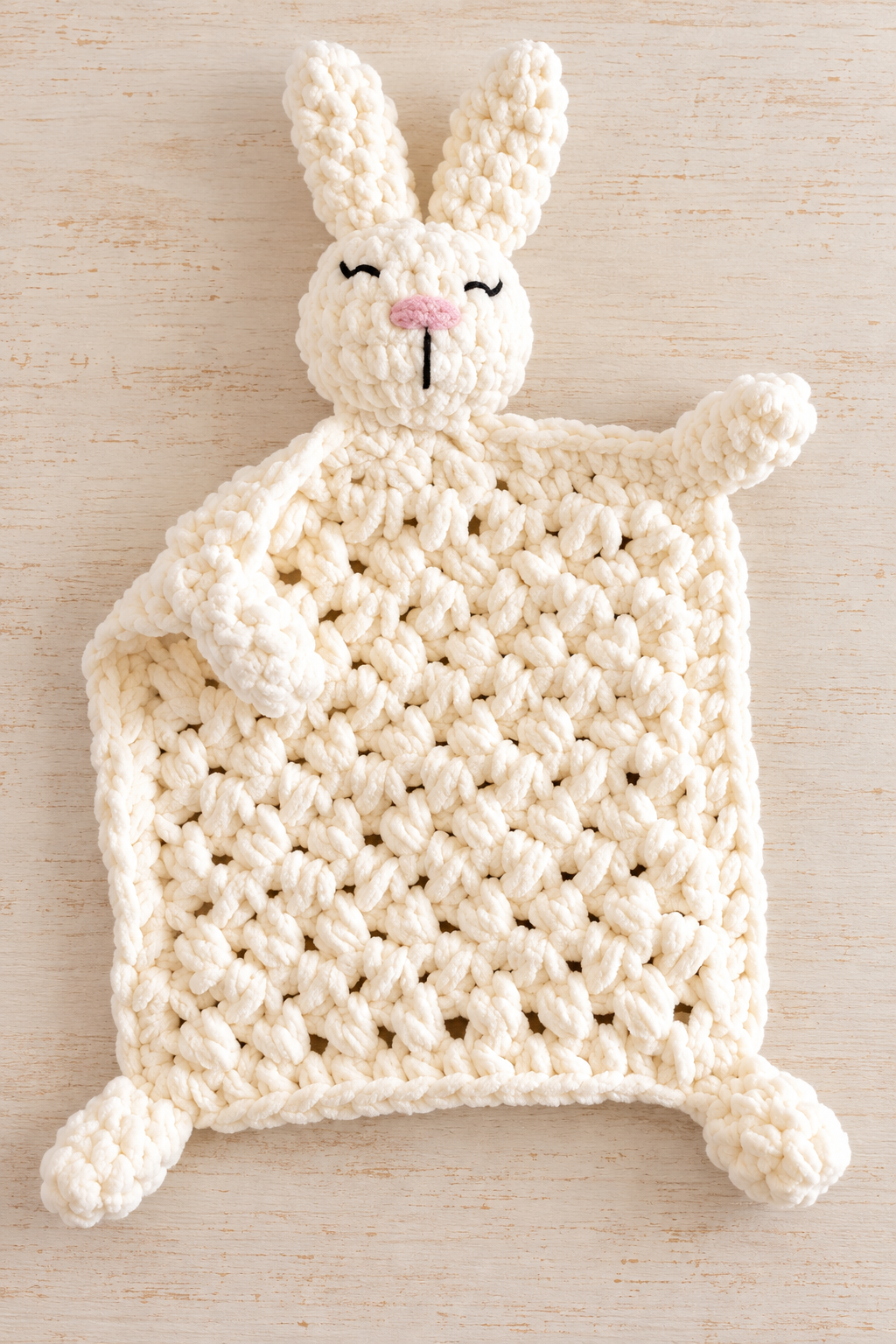 Folded crochet placemats and cotton yarn show woven texture.
