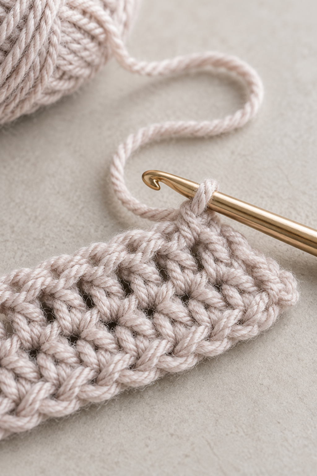row construction for a crochet placemat pattern