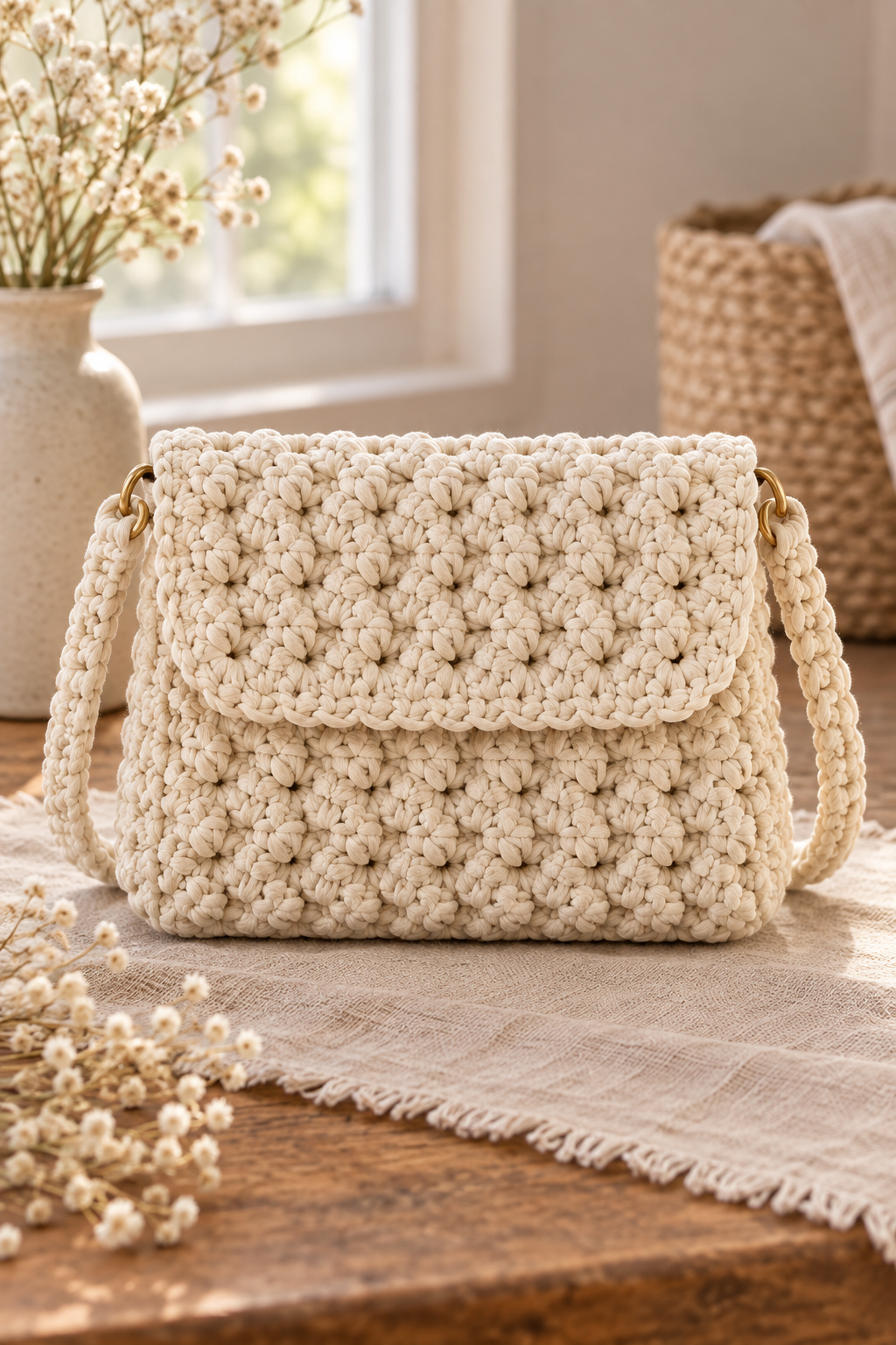Weaving in ends on a crochet purse