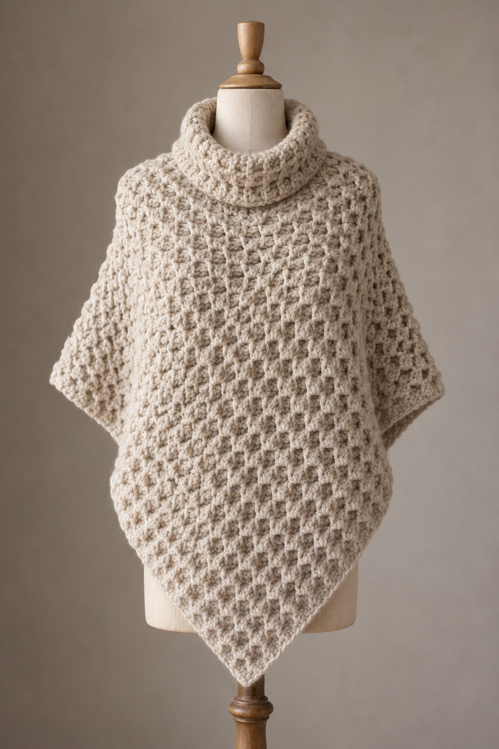 Crochet poncho sleeve silhouette