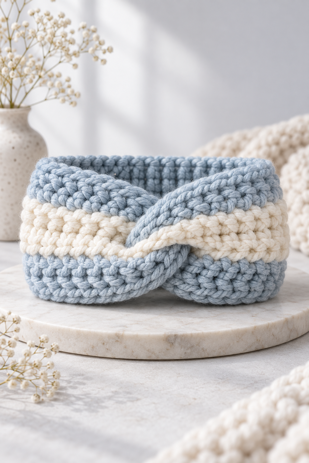 crochet twist headband choose the yarn and gauge