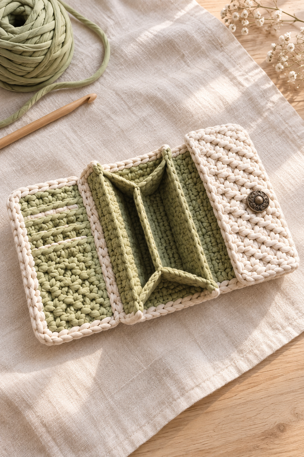 crochet wallet pattern slip stitch fold