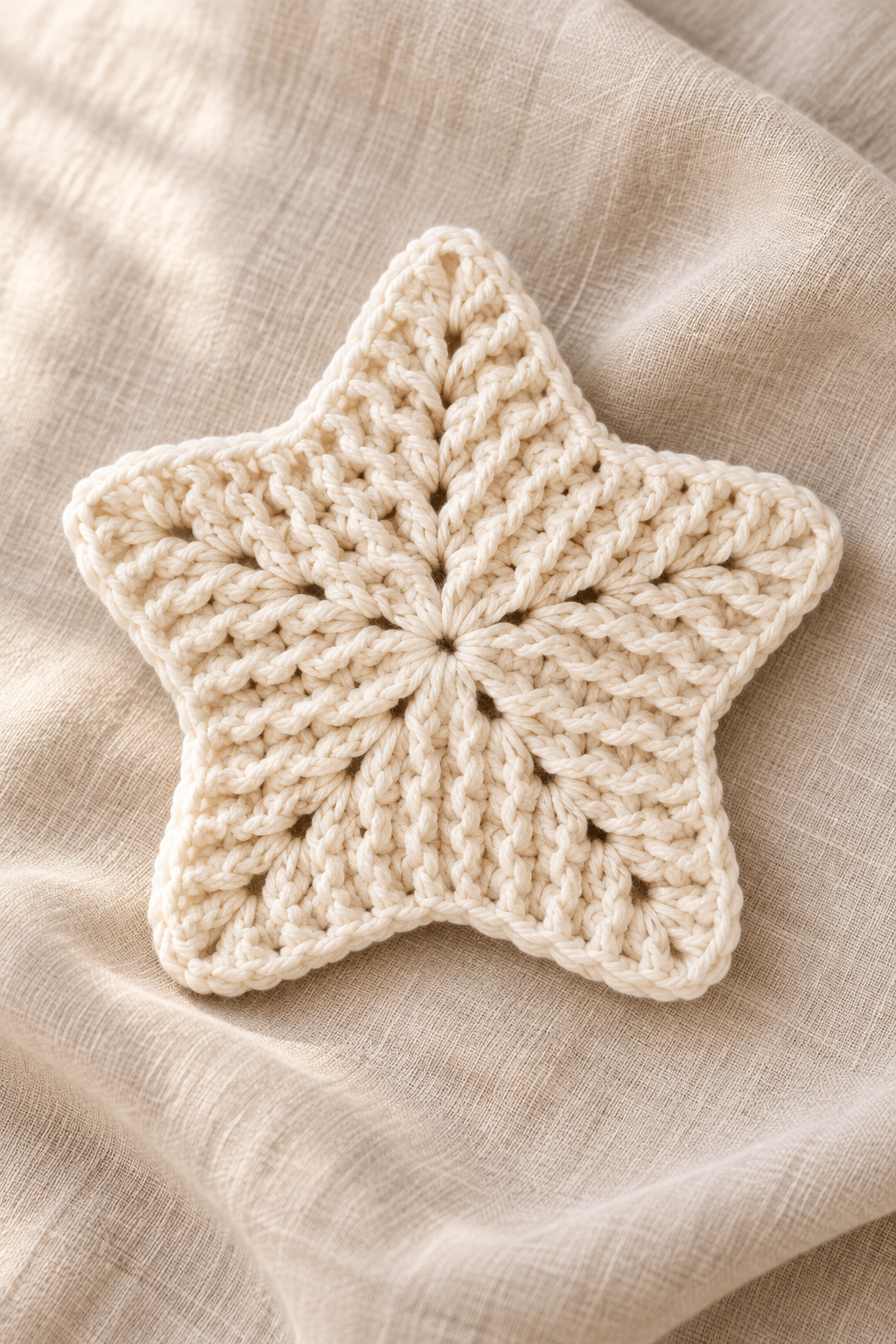 Star points and easy crochet washcloth stitch texture