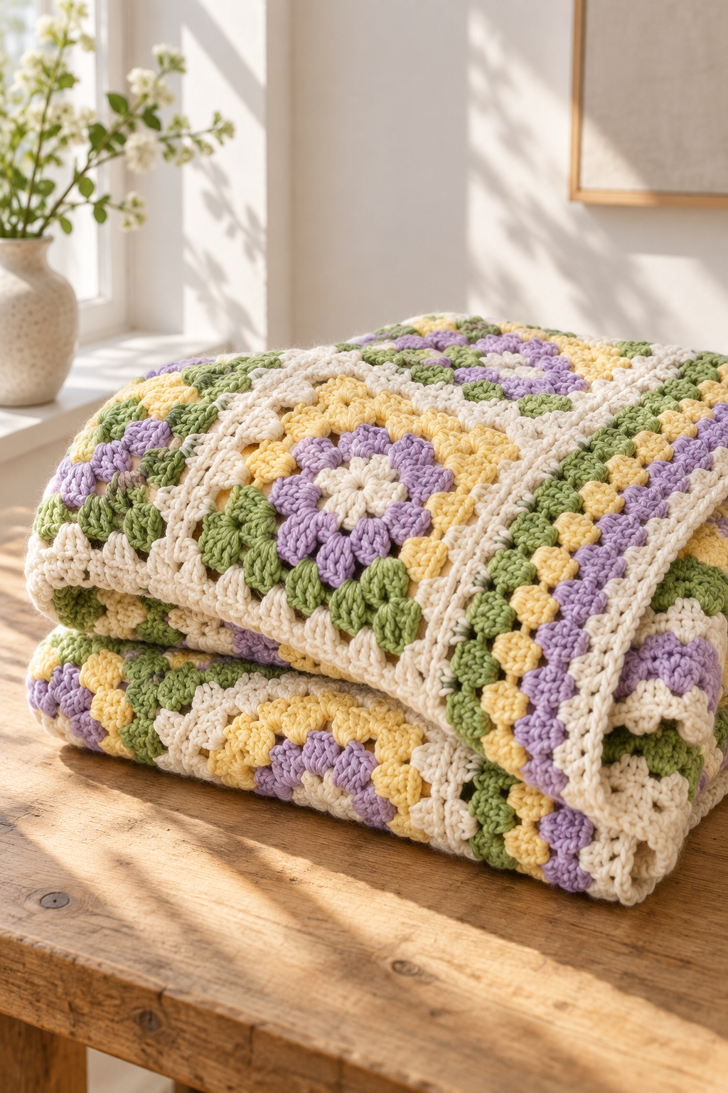 fast crochet blanket repeating textured stitch close-up