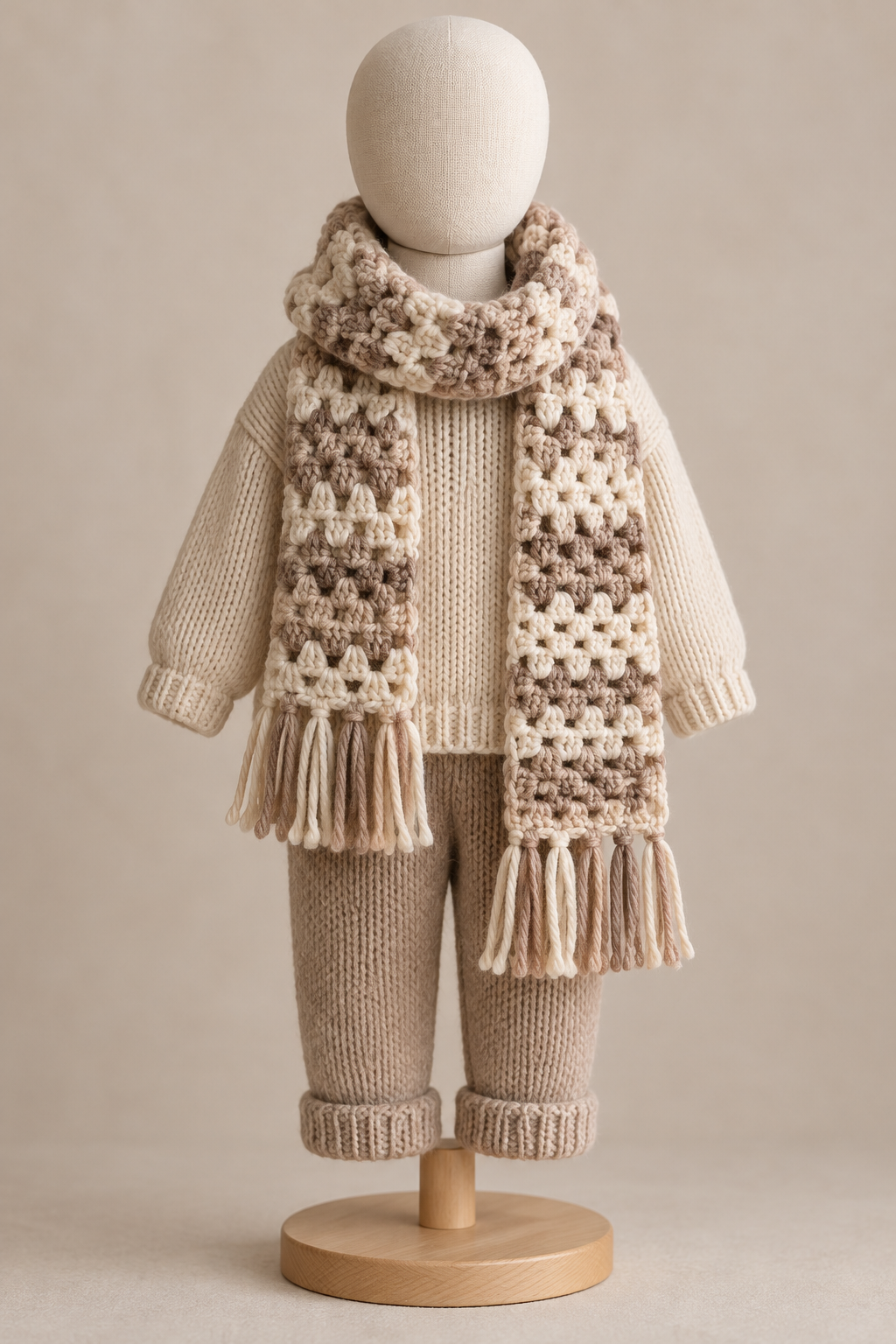 Kids crochet scarf pattern styled children scarf