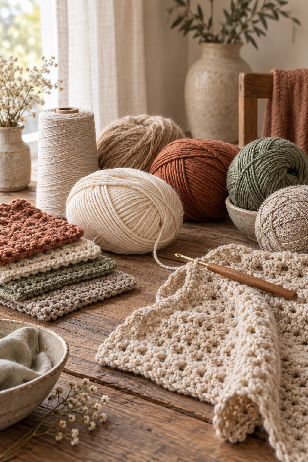Knit look crochet beanie choose yarn for drape and stitch definition