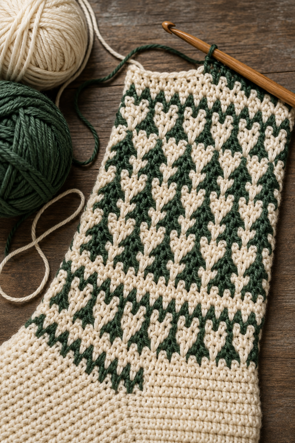 overlay mosaic crochet colorwork rows