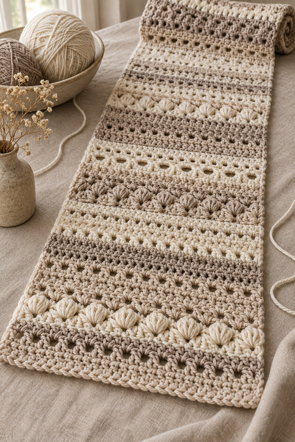 one row repeat crochet blanket: plan width and length