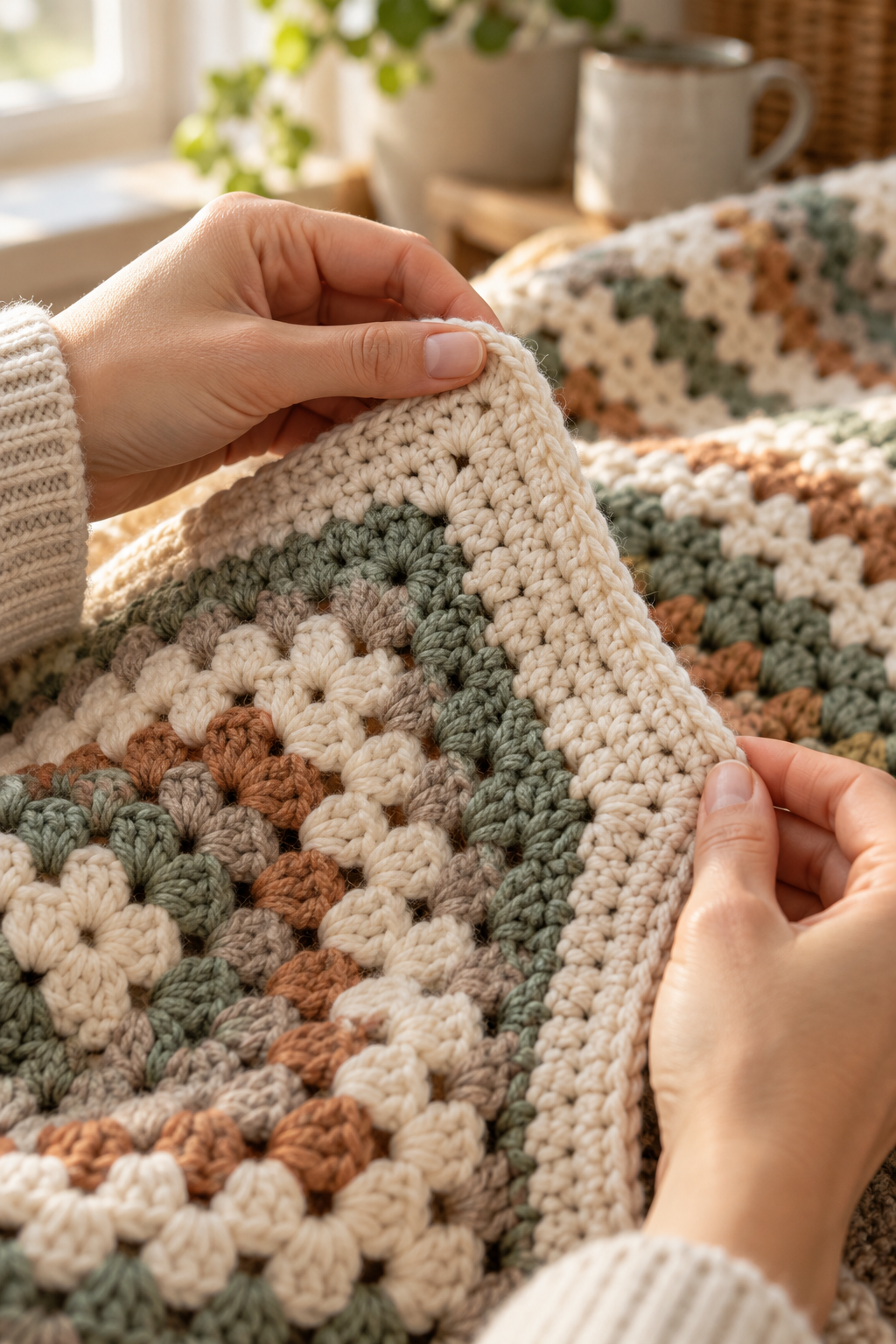 Check proportion in a simple crochet baby blanket