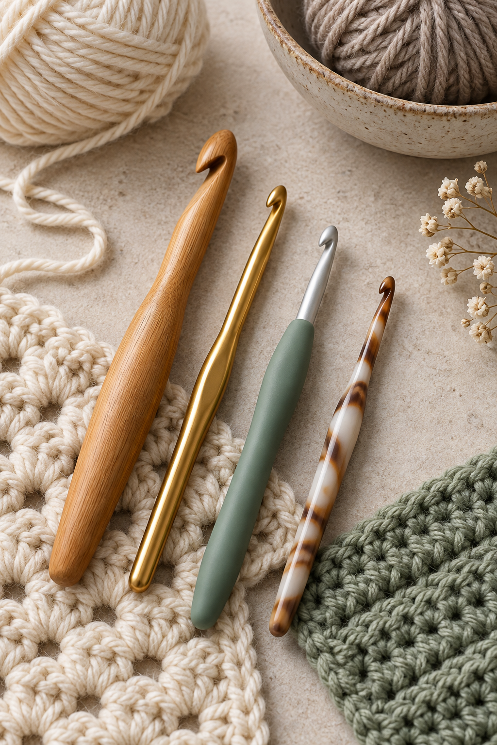Crochet tip 11: hook styles