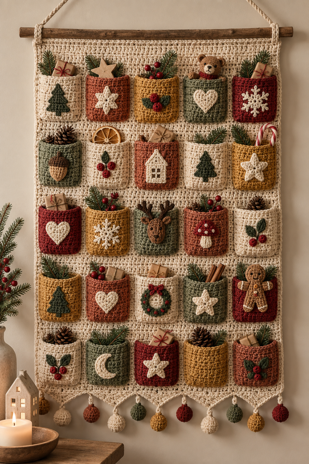 Original crochet design inspired by MJ’s Merry Advent Calendar