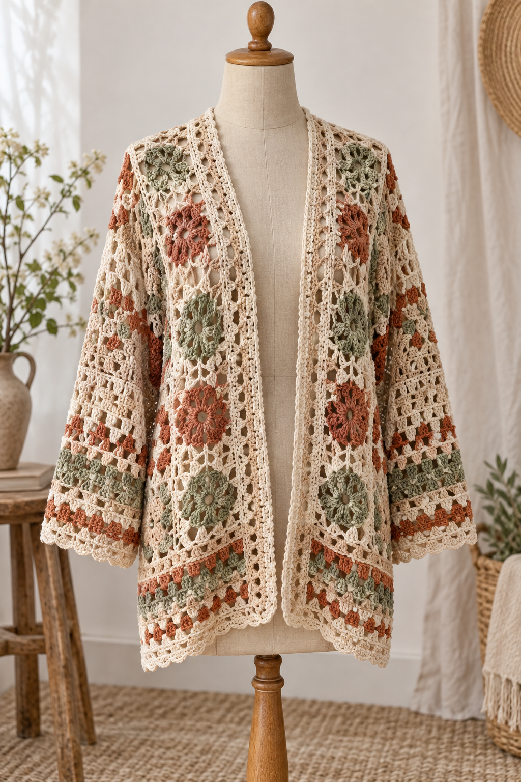 Original crochet design inspired by Lacy Spring Cardigan