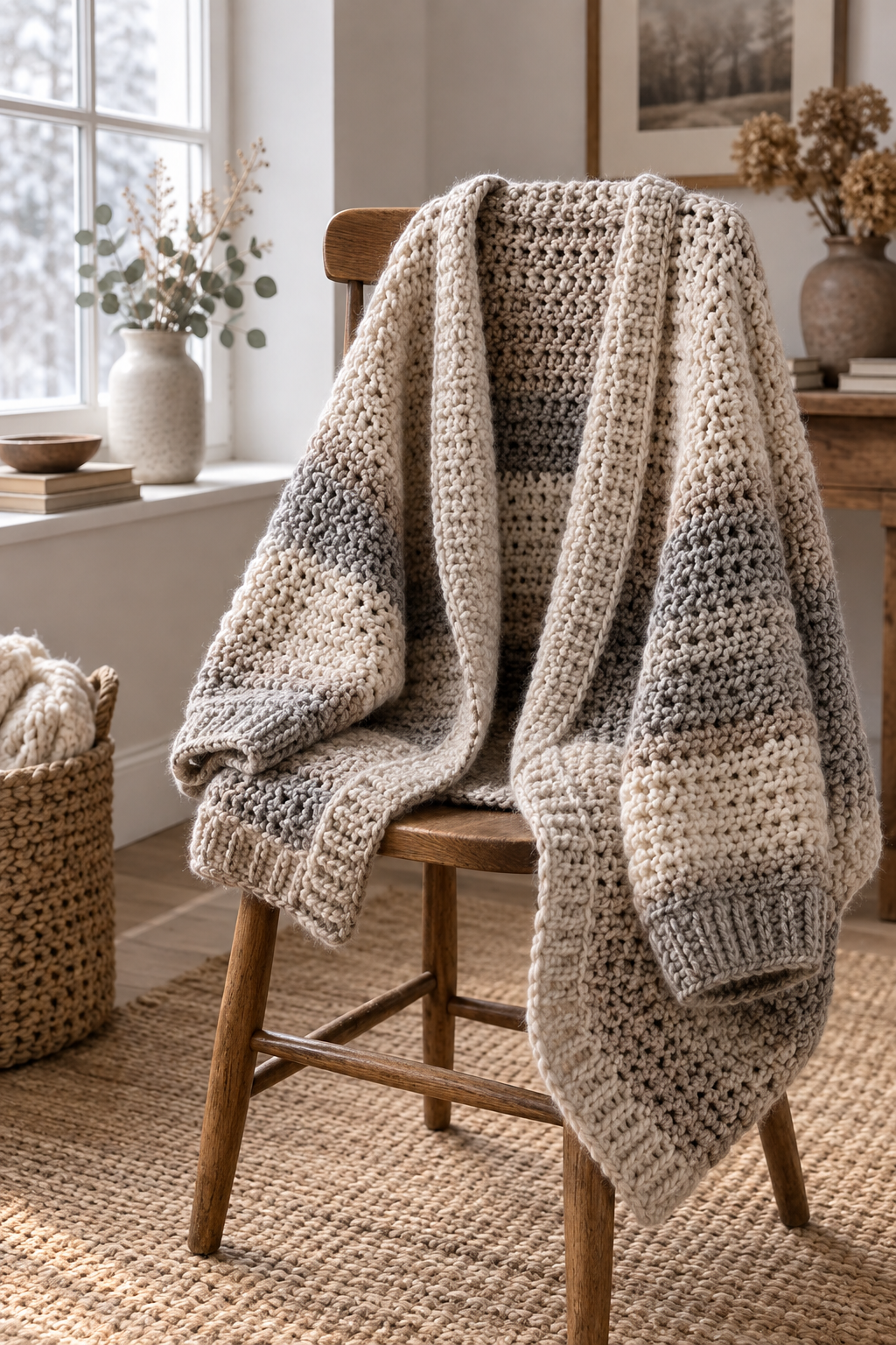 Cocoon cardigan crochet pattern idea for winter layering