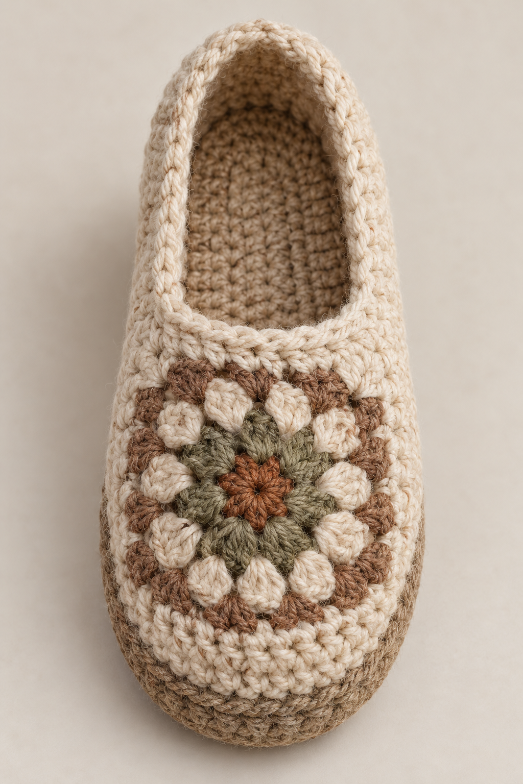 chunky crochet slipper pattern detail 2