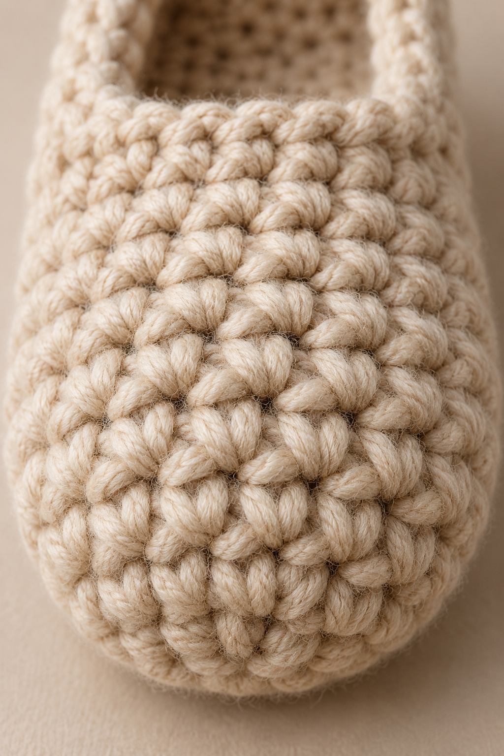 chunky crochet slipper pattern detail 4