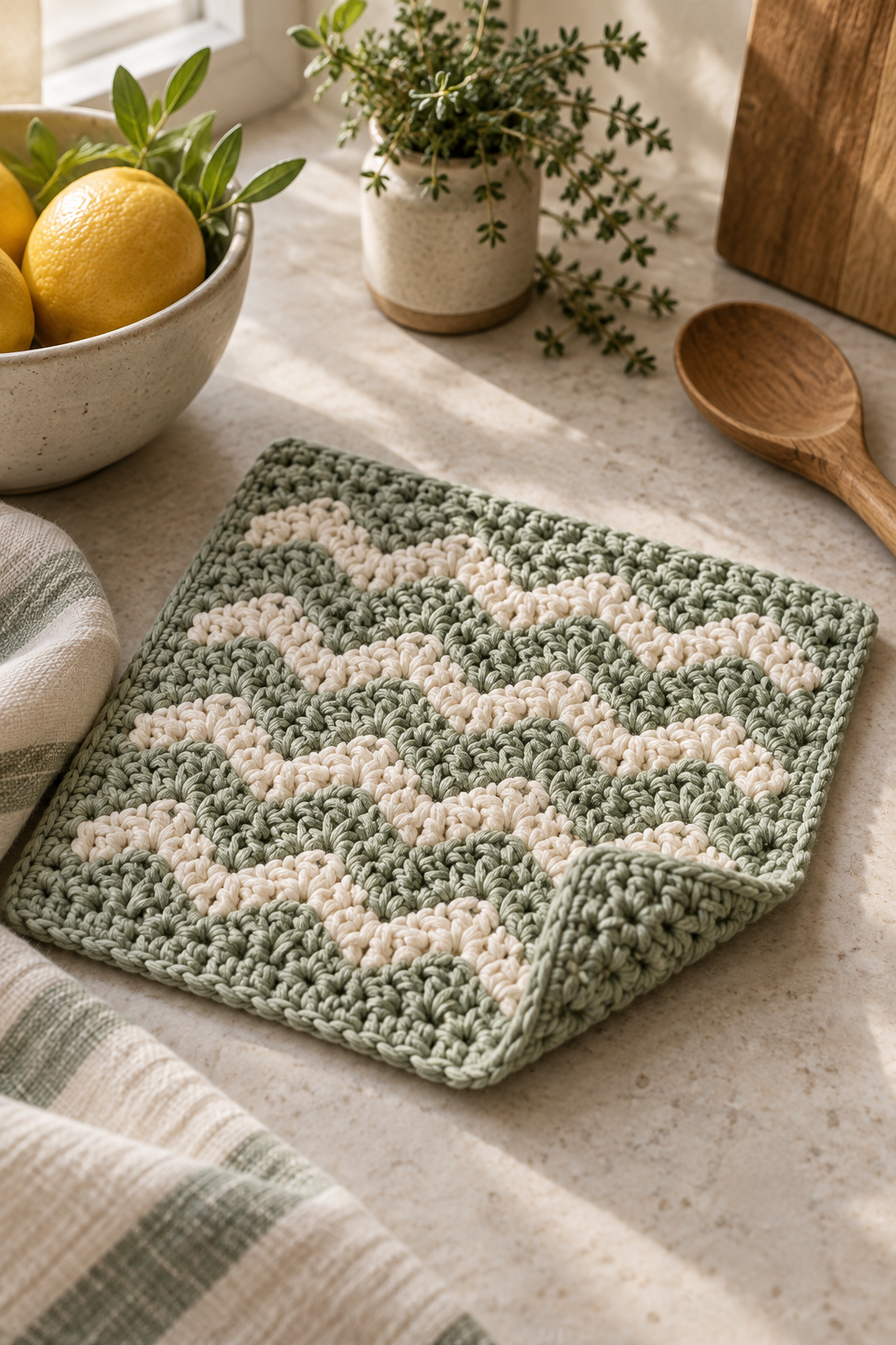 Crochet dishcloth pattern idea 2
