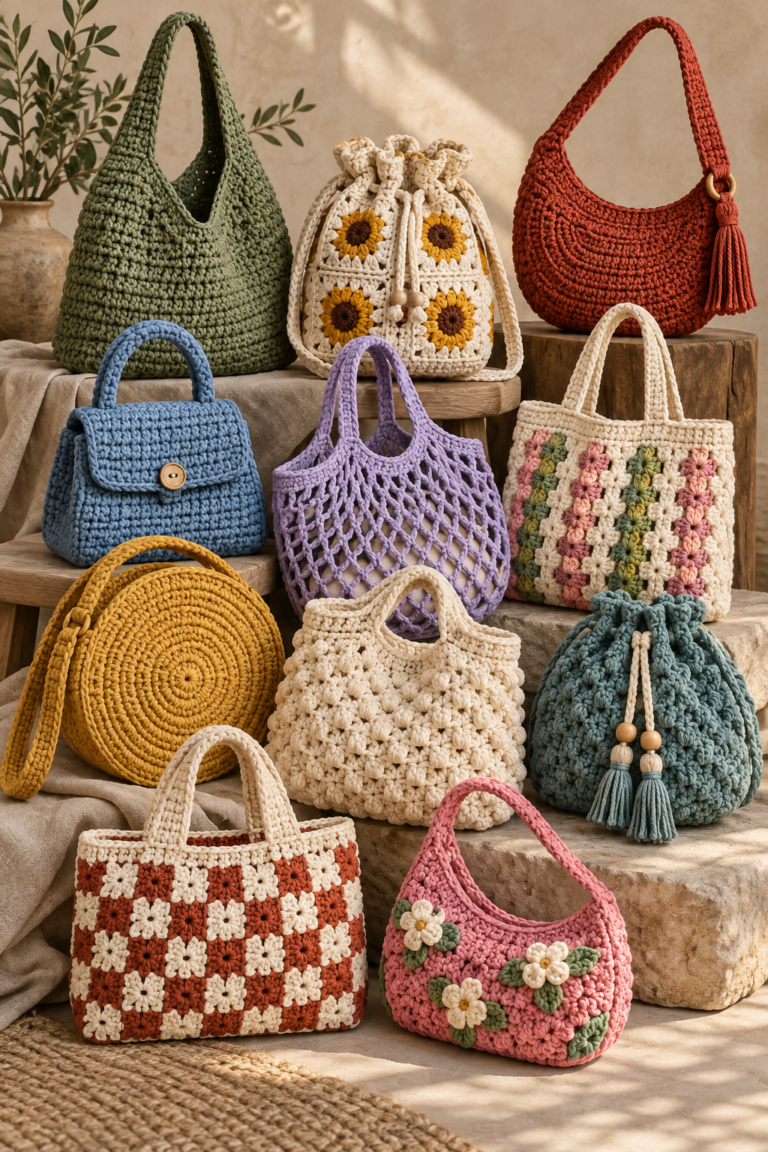 11 free crochet bag patterns collection