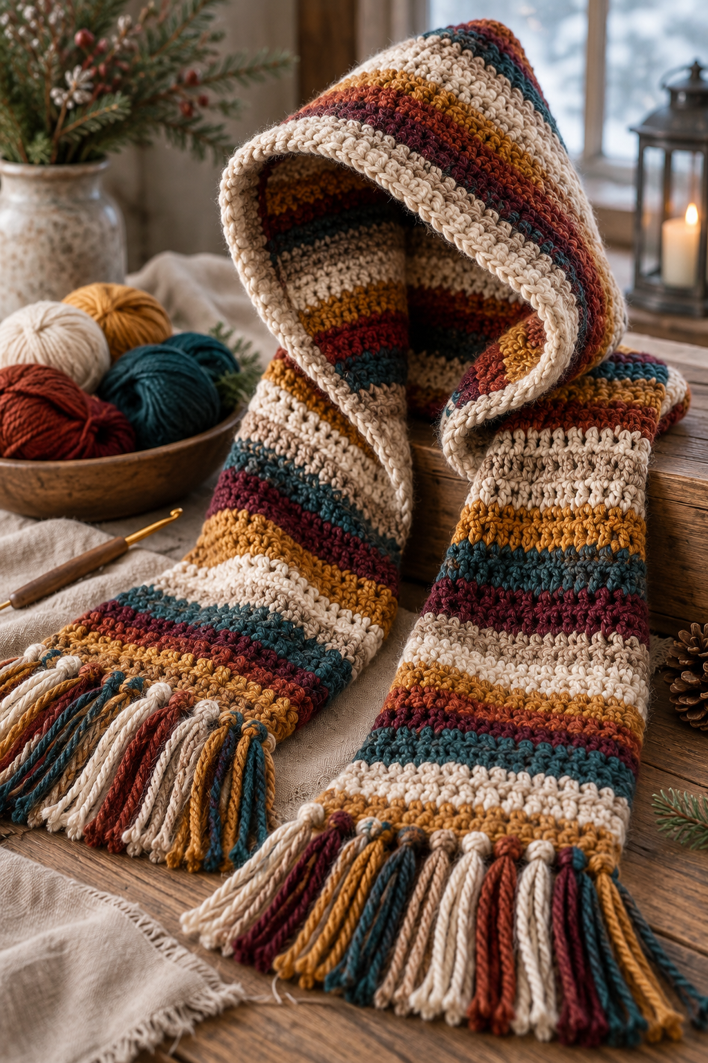 1. Continuous Stripe Scoodie: planning and fit notes