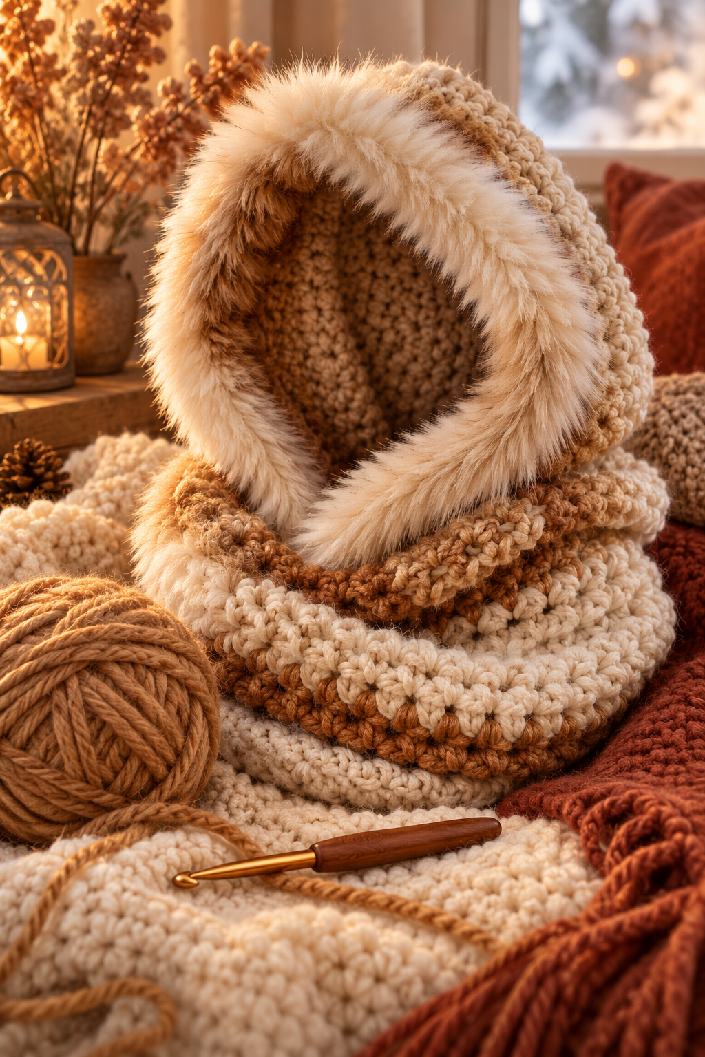 11. Faux-Fur Snood Hood: planning and fit notes