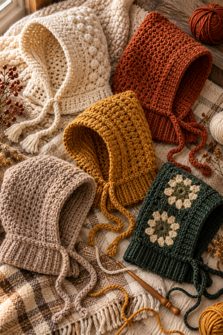 22 crochet hood ideas featured