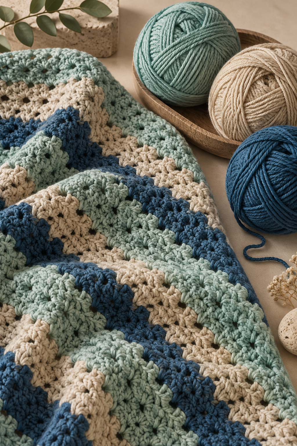 crochet afghan pattern free detail: build a calm color story