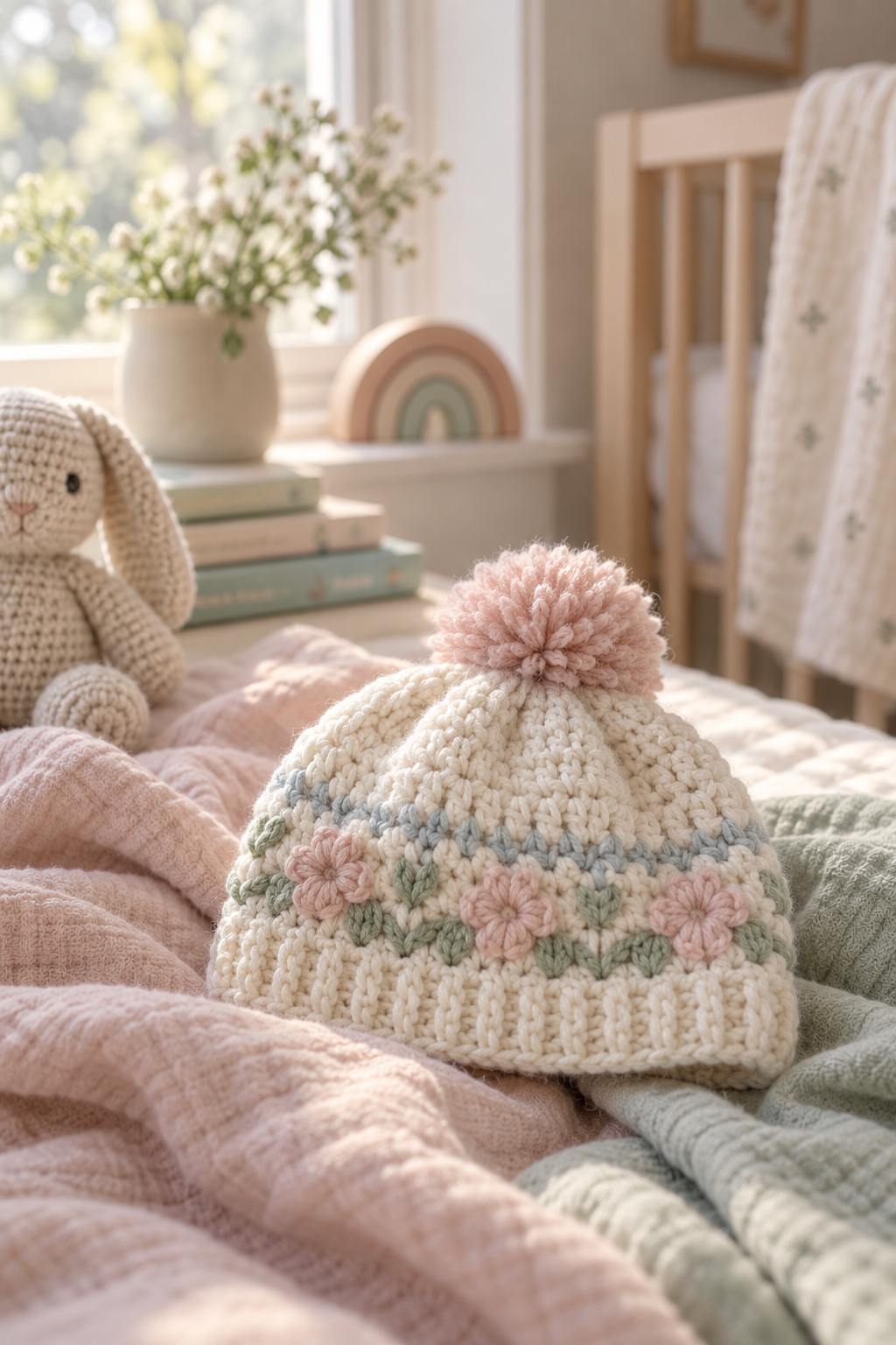 crochet baby hat start with the crown plan