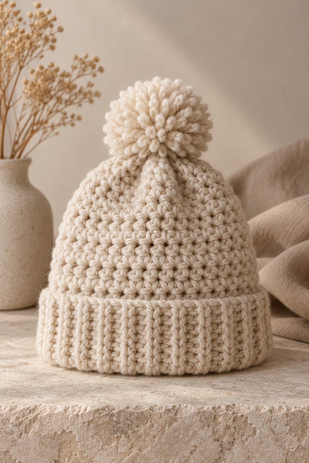 Crochet beanie hat sizing and measuring guide