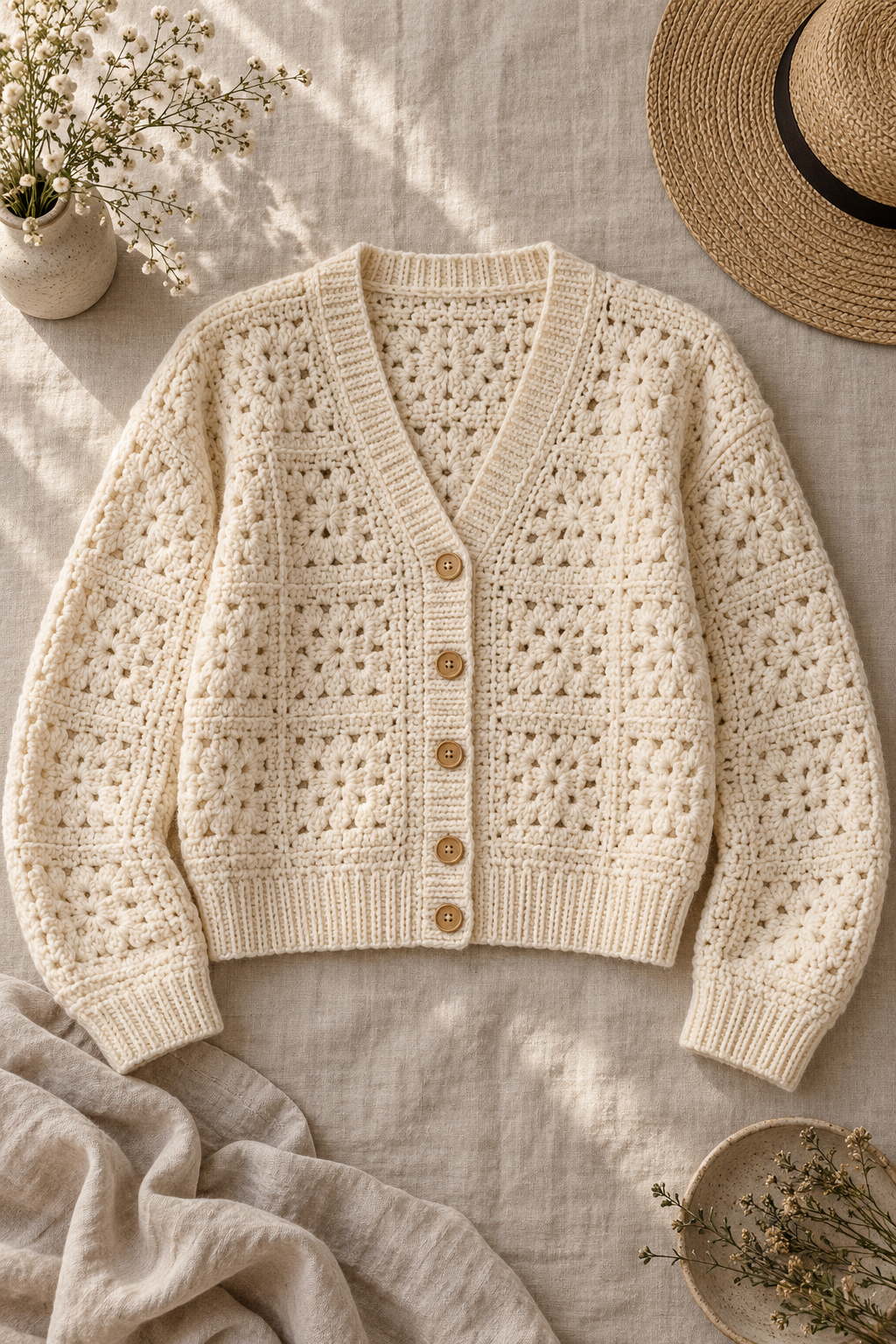 crochet cardigan pattern detail: read the cardigan silhouette