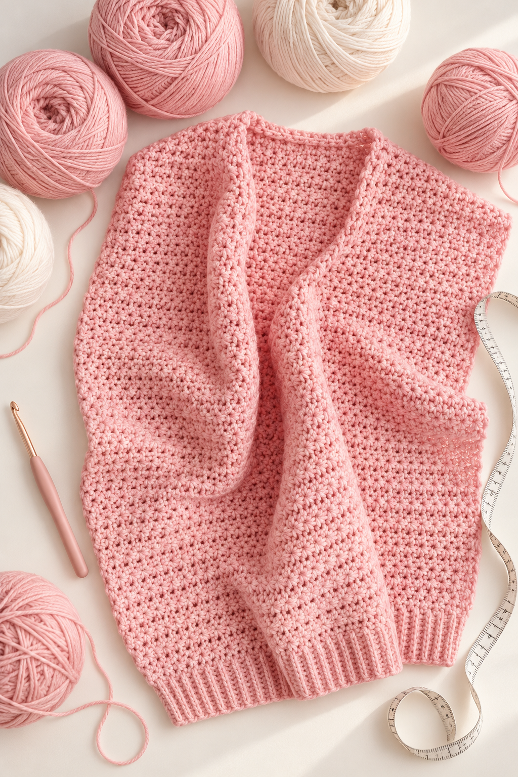 crochet cardigan construction tools