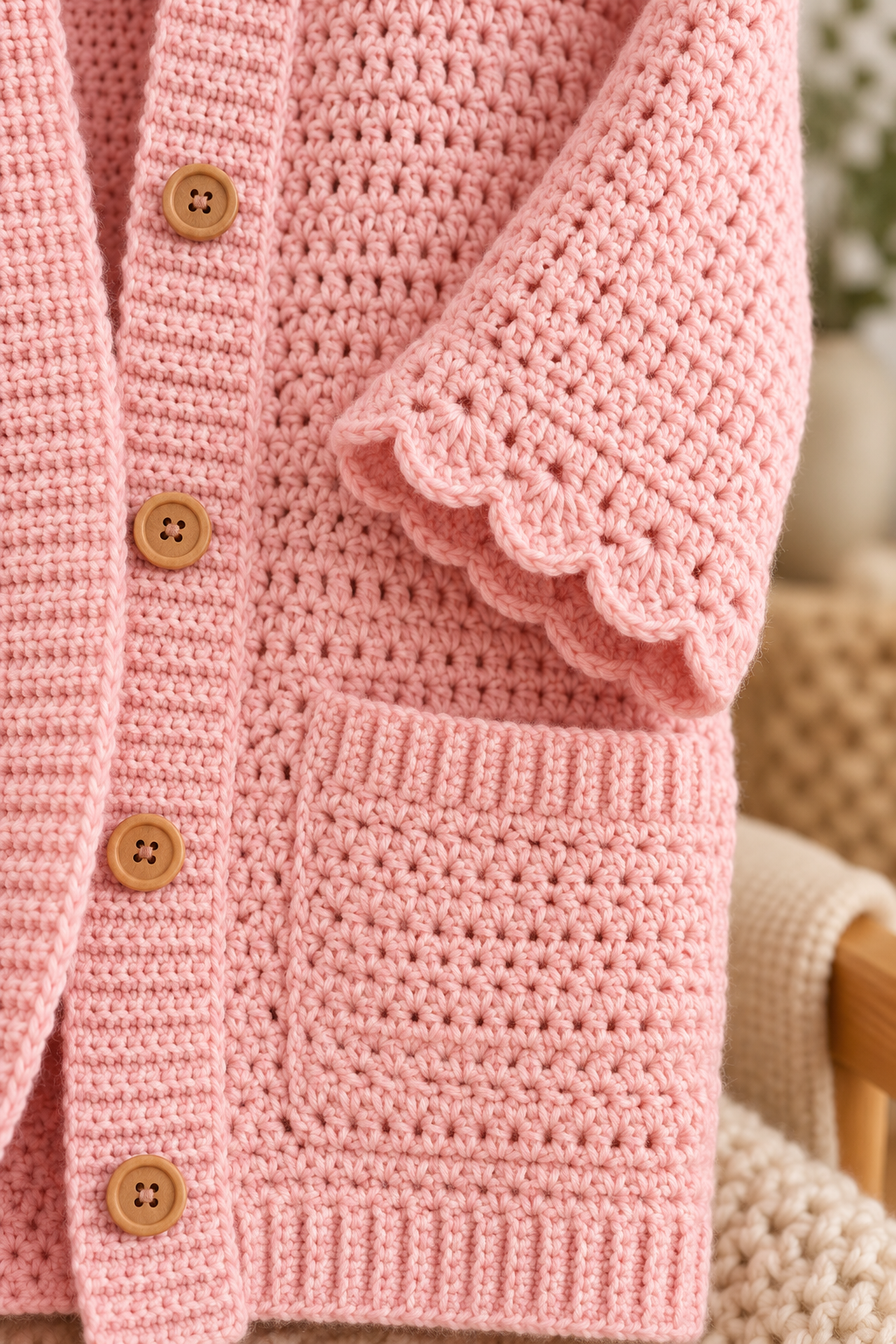 crochet cardigan finishing details