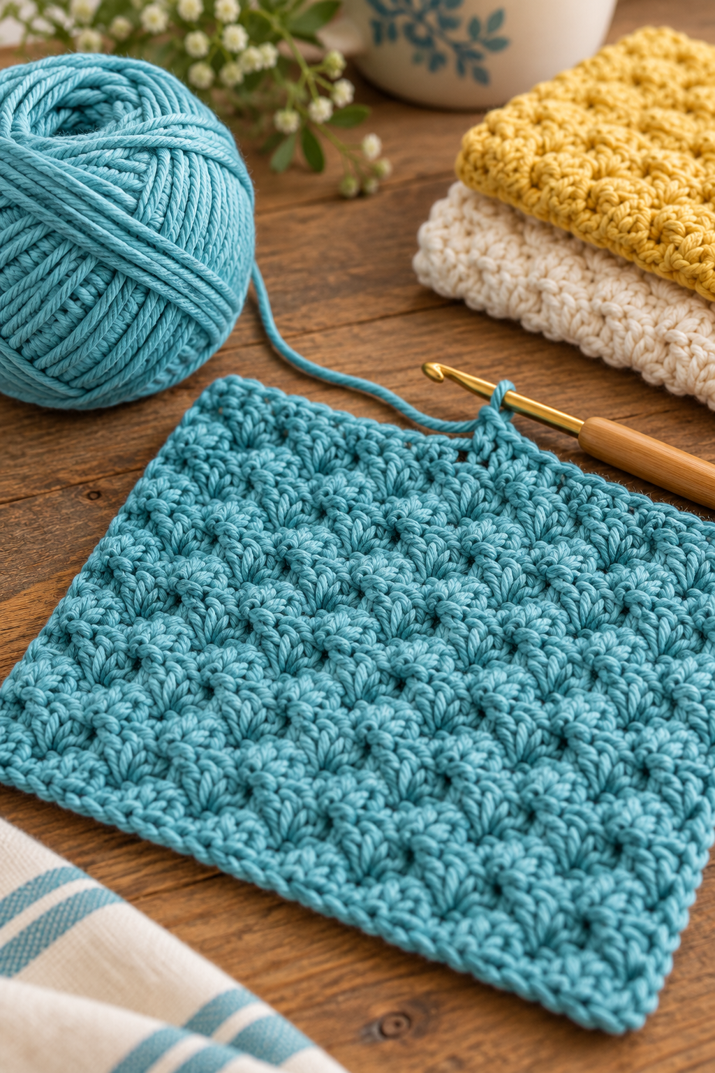 crochet dishcloth pattern editorial visual 2