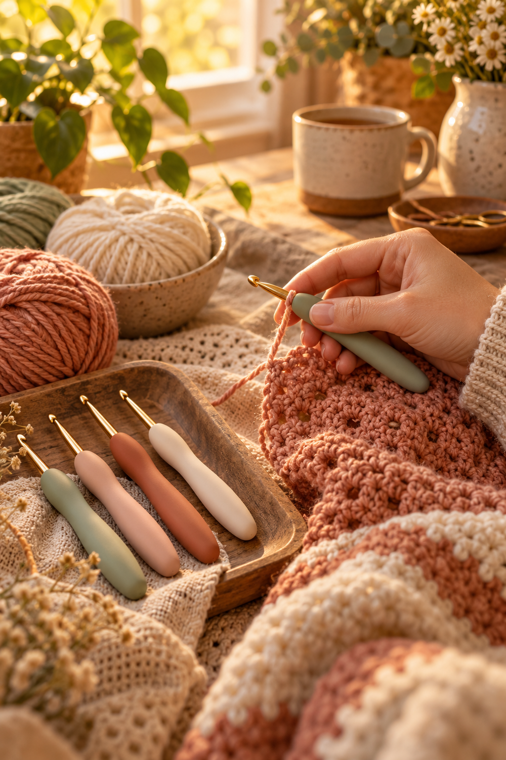 Ergonomic crochet hook comfort